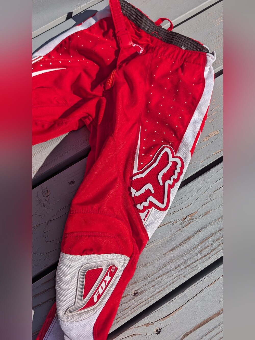 Fox Racing Kids Red and White Motocross Sz 8/24